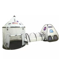 HKM-6580669 Foldable Indoor Children's Tent with Tunnel and Triangle – Fabric Playhouse for Emotional and Sensory Development