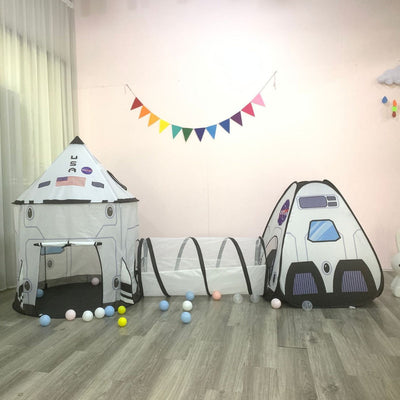 HKM-6580669 Foldable Indoor Children's Tent with Tunnel and Triangle – Fabric Playhouse for Emotional and Sensory Development