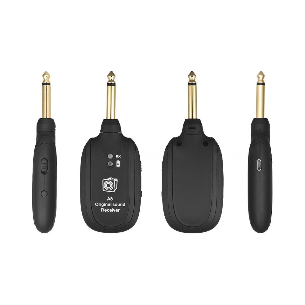 HKM-658131 Wireless Guitar Pickup System with Rechargeable Receiver - Up to 50m Range, Low Latency