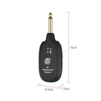 HKM-658131 Wireless Guitar Pickup System with Rechargeable Receiver - Up to 50m Range, Low Latency