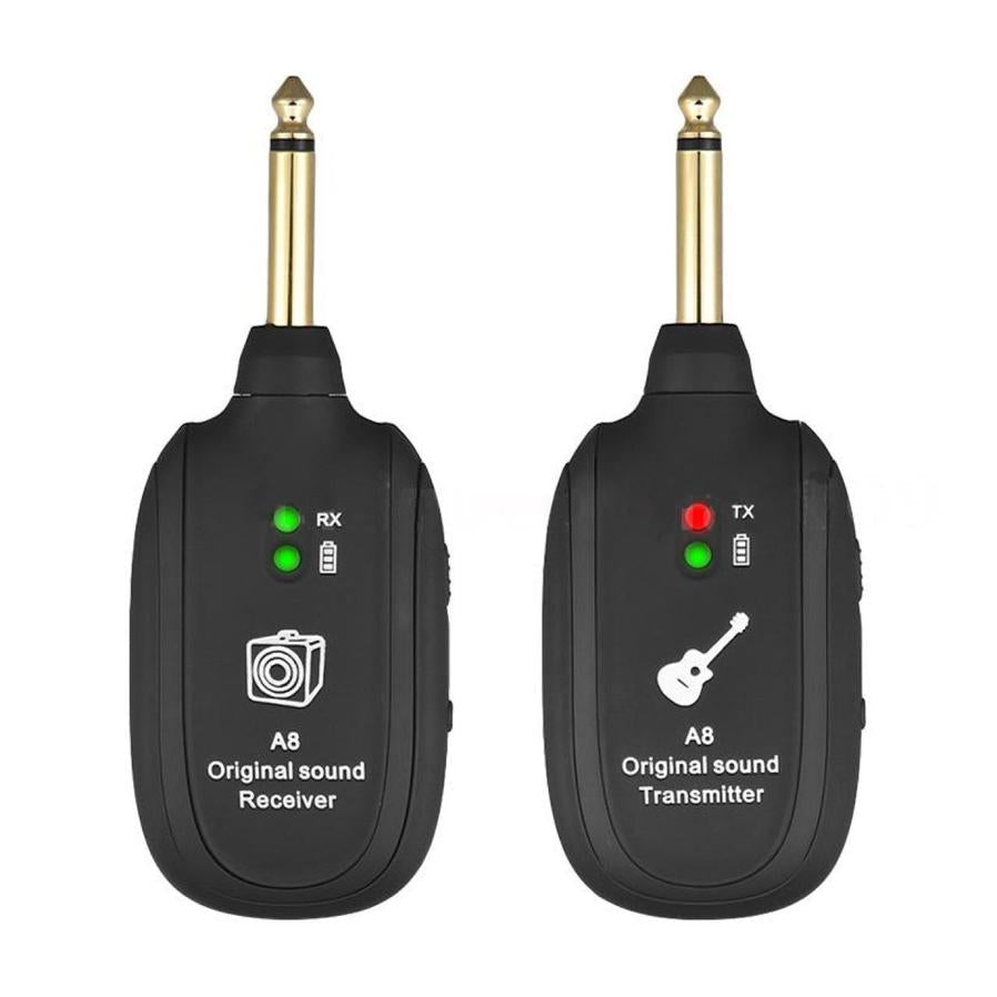 HKM-658131 Wireless Guitar Pickup System with Rechargeable Receiver - Up to 50m Range, Low Latency