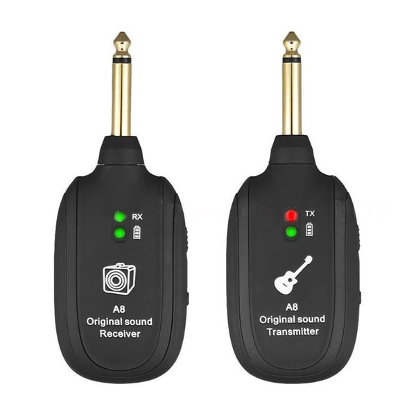 HKM-658131 Wireless Guitar Pickup System with Rechargeable Receiver - Up to 50m Range, Low Latency