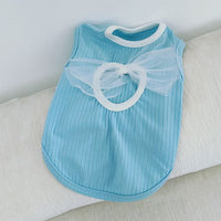 HKM-6581437 Thin Summer Vest for Small Dogs and Cats – Cute Princess Style in Wiz Pink, Bondi Blue, Ti'an Green