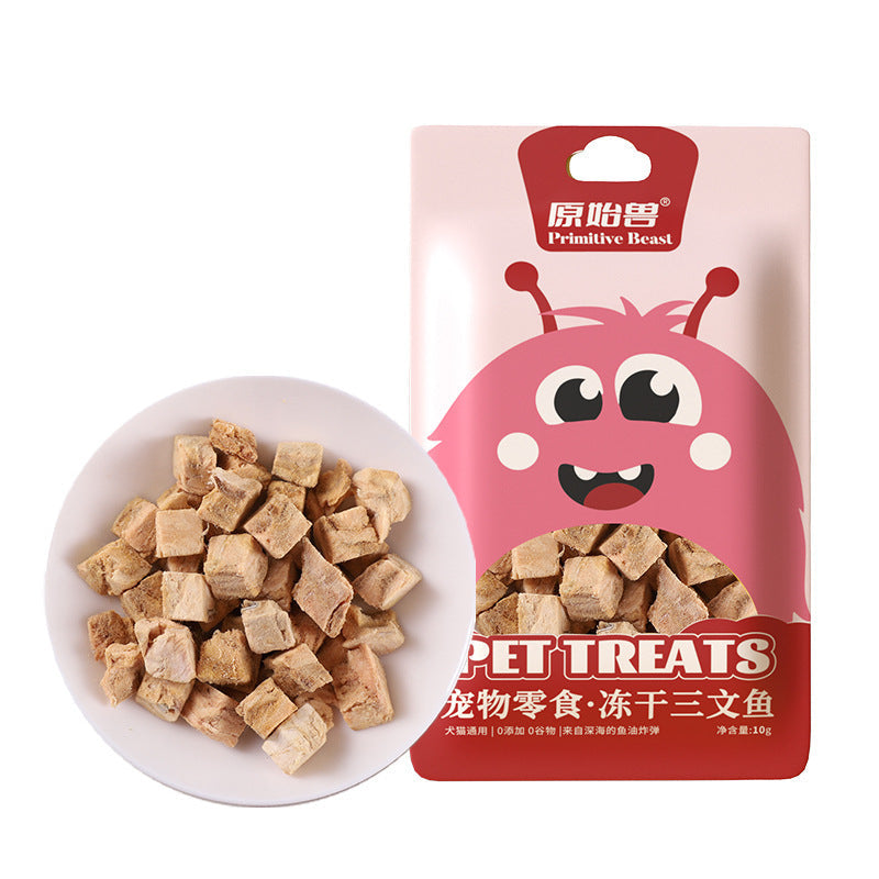 HKM-6581693 Freeze-Dried Chicken, Salmon, Egg Yolk & Fish Snacks for Dogs and Cats