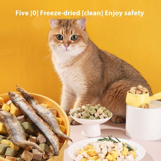 HKM-6581693 Freeze-Dried Chicken, Salmon, Egg Yolk & Fish Snacks for Dogs and Cats