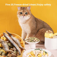 HKM-6581693 Freeze-Dried Chicken, Salmon, Egg Yolk & Fish Snacks for Dogs and Cats
