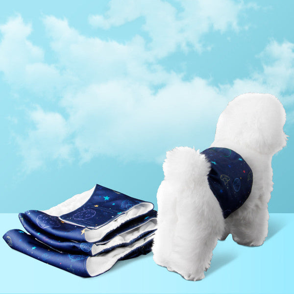 HKM-6582205 Dog Diapers for Male Pets - Comfortable PUL Microfiber Mesh in Various Colors and Sizes