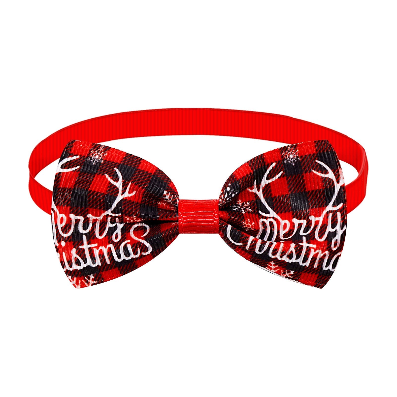HKM-6583869 Christmas Plaid Striped Bow Tie for Dogs and Cats - Multiple Color Options Available