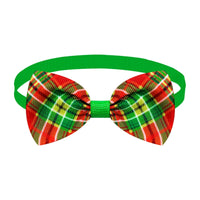 HKM-6583869 Christmas Plaid Striped Bow Tie for Dogs and Cats - Multiple Color Options Available