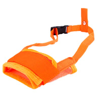HKM-6584893 Adjustable Breathable Pet Muzzle Mask - Durable Mesh, Size Adjustable for Comfort