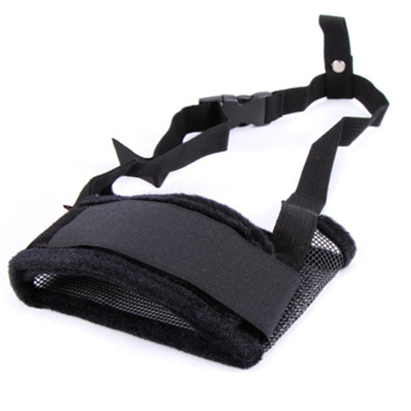 HKM-6584893 Adjustable Breathable Pet Muzzle Mask - Durable Mesh, Size Adjustable for Comfort
