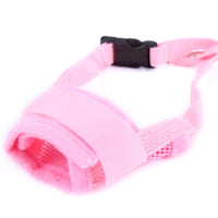 HKM-6584893 Adjustable Breathable Pet Muzzle Mask - Durable Mesh, Size Adjustable for Comfort