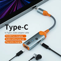HKM-658515 60W Type-C Charging & Audio Adapter for iPhone 15 and Android Devices