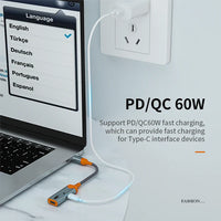 HKM-658515 60W Type-C Charging & Audio Adapter for iPhone 15 and Android Devices