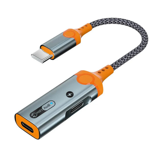 HKM-658515 60W Type-C Charging & Audio Adapter for iPhone 15 and Android Devices