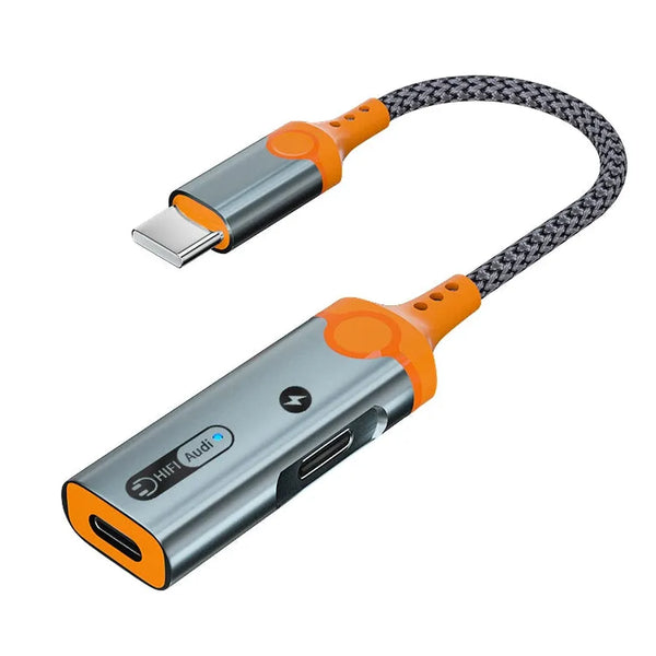 HKM-658515 60W Type-C Charging & Audio Adapter for iPhone 15 and Android Devices