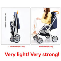 HKM-658643 Lightweight Foldable Compact Stroller for Travel with Luxury Features