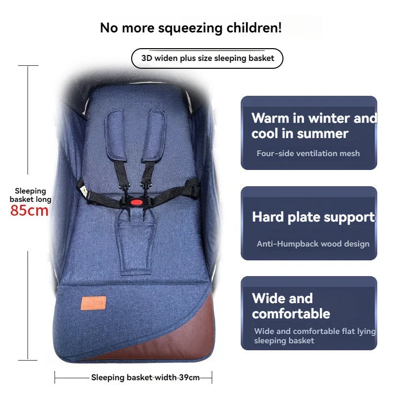 HKM-658643 Lightweight Foldable Compact Stroller for Travel with Luxury Features