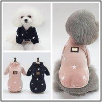 HKM-6586685 Cozy Cotton Pullover for Dogs in Pink and Purple Blue, Sizes S-XXL