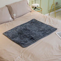 HKM-6588221 Fluffy Waterproof Pet Blanket for Dogs and Cats - Soft Flannel and Lamb Velvet, Washable in Gray, Navy Blue, or Camel Coffee