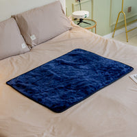 HKM-6588221 Fluffy Waterproof Pet Blanket for Dogs and Cats - Soft Flannel and Lamb Velvet, Washable in Gray, Navy Blue, or Camel Coffee