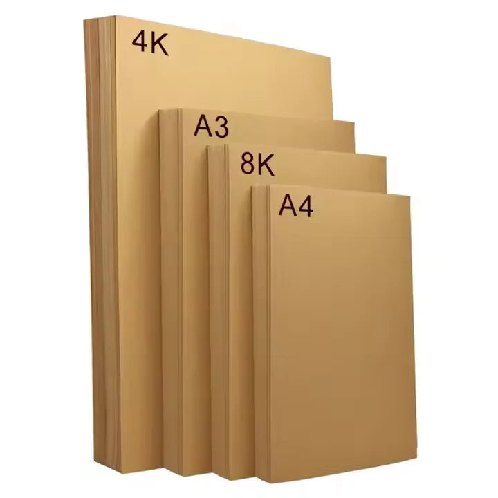 HKM-658899 300g A3 A4 Thick Kraft Paper Sheets for Craft and DIY Projects