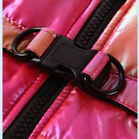 HKM-6589757 Universal Rainbow Gradient Dog Vest Costume in Silver, Rose, Blue - Polyester Material for Small and Medium Sizes