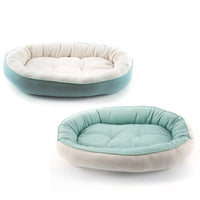HKM-6591421 Thickened Round Plush Pet Basin in Green, Pink, Gray, Navy Blue - Small & Large Sizes Available