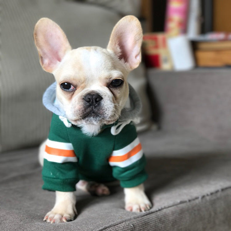 HKM-6591549 Fleece Pet Sweater in Red and Green - Soft Cotton and Polyester Blend, Multiple Sizes Available