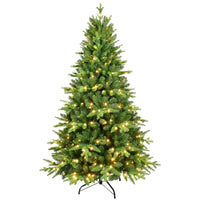 HKM-659219 6ft Warm White LED Green Pine Christmas Tree with Lamp for Indoor/Outdoor Use