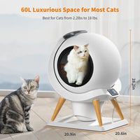 HKM-659219 Smart Automatic Cat Litter Box with App Control for Multi-Cat Households