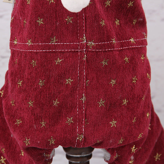HKM-6592445 Hooded Sweatshirt for Dogs – Cozy Polyester Pet Outerwear in Wine Red & Smoke Gray