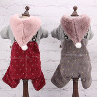 HKM-6592445 Hooded Sweatshirt for Dogs – Cozy Polyester Pet Outerwear in Wine Red & Smoke Gray