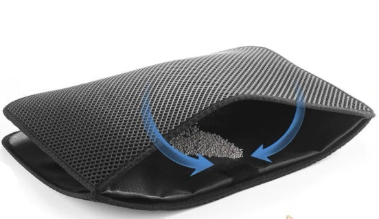 HKM-6592957 Waterproof Double Layer EVA Cat Litter Mat with Honeycomb Design for Easy Cleaning and Maximum Protection