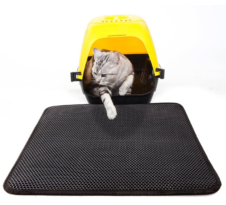 HKM-6592957 Waterproof Double Layer EVA Cat Litter Mat with Honeycomb Design for Easy Cleaning and Maximum Protection