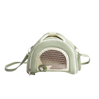 HKM-6593597 Breathable Crossbody Handbag for Hamsters in Matcha Green, Pink, and Green