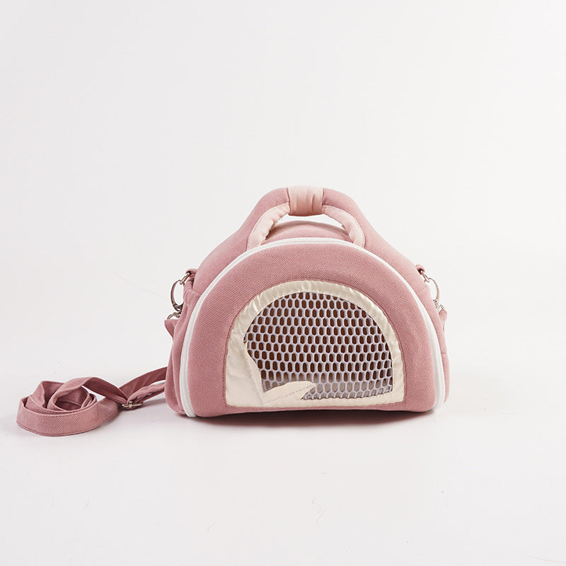 HKM-6593597 Breathable Crossbody Handbag for Hamsters in Matcha Green, Pink, and Green