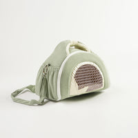 HKM-6593597 Breathable Crossbody Handbag for Hamsters in Matcha Green, Pink, and Green