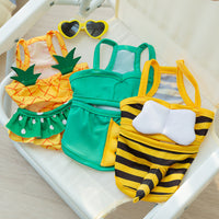 HKM-6593725 Bee Shape Dog Swimsuit with Suspenders ¨C Fun Summer Swimwear for Small Dogs