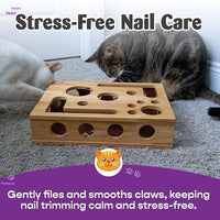 HKM-6594621 Solid Wood Square Maze Cat Toy for Interactive Play and Enrichment
