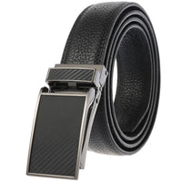 HKM-659475 Automatic Ratchet Buckle Leather Belt for Men - Model LY33-0863-5