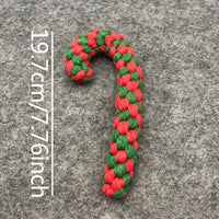 HKM-6595773 Christmas-Themed Interactive Cotton Rope Dog Toy Set for Small & Medium Dogs - Bite-Resistant & Tooth-Cleaning Fun