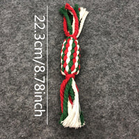 HKM-6595773 Christmas-Themed Interactive Cotton Rope Dog Toy Set for Small & Medium Dogs - Bite-Resistant & Tooth-Cleaning Fun