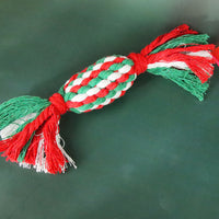 HKM-6595773 Christmas-Themed Interactive Cotton Rope Dog Toy Set for Small & Medium Dogs - Bite-Resistant & Tooth-Cleaning Fun
