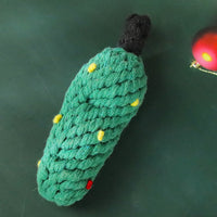 HKM-6595773 Christmas-Themed Interactive Cotton Rope Dog Toy Set for Small & Medium Dogs - Bite-Resistant & Tooth-Cleaning Fun