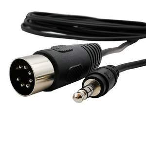 HKM-659667 Big DIN 7-Pin to 3.5mm Audio and Video Adapter Cable for Computers, TVs, and Mobile Devices