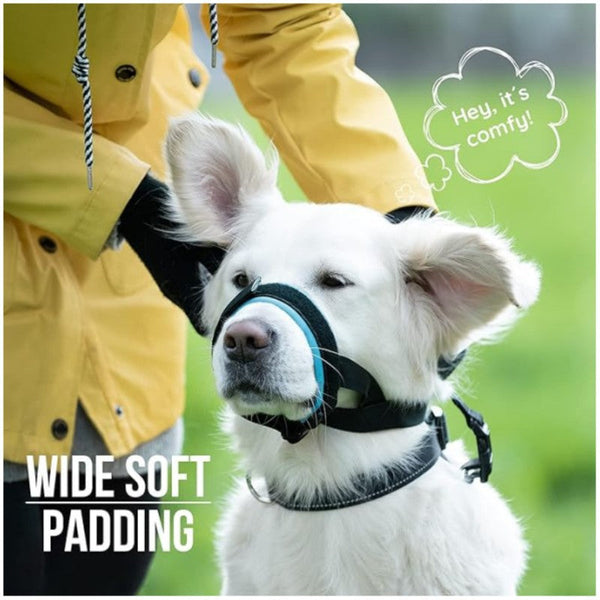HKM-6596797 Breathable Nylon Dog Muzzle Cover - Anti-Bark, Available in Multiple Sizes and Colors