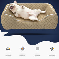 HKM-6597181 Waterproof Kennel for Small Pets, Bite and Scratch Resistant, All-Season Universal Bed, Easy-Clean Removable Cover, Corgi Stuffed Animal Design