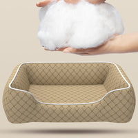 HKM-6597181 Waterproof Kennel for Small Pets, Bite and Scratch Resistant, All-Season Universal Bed, Easy-Clean Removable Cover, Corgi Stuffed Animal Design