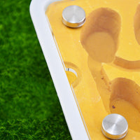HKM-6597949 Pet Ant Flat Gypsum Nest with Feeding Box - Yellow, 17.5x5x12.5cm, 10mm Aperture